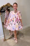 Umgee Pastel Print Dress Blush