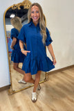 Autumn Muse Dress Navy
