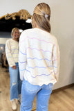 Wavy Watercolor Sweater Cream