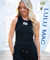 Lulu Mac Terrycloth Tank Top Black