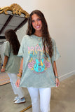 Dreamer Rock N Roll Vintage Graphic Tee Green