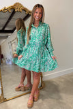 Paisley Prism Dress Green