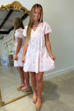 Sweet Pink Floral Eyelet Dress