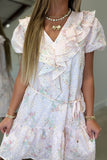 Sweet Pink Floral Eyelet Dress