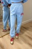 Lulu Mac Puff Jogger Pant Light Blue Red