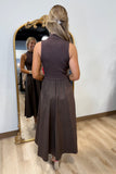Elan Mock Neck Maxi Dress Cocoa