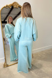 Farewell Winter Cropped Set Soft Teal