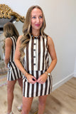 Striped Cocoa Short Set