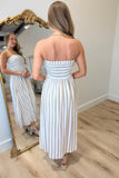 Natural Luxe Strapless Midi Dress