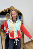 Coral Mist Quilted Hooded Jacket