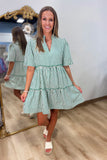 Season for Stripes Dress Green