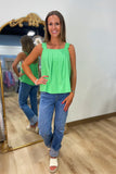 Summer Sass Top Apple Green