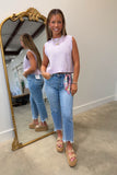 Breezy Backless Sweater Tank Lavender