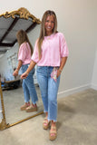 Spring Stroll Boxy Cardigan Pink