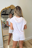 Beach Days Hooded Short Set Pink