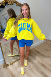 Lulu Mac Sweatshirt Yellow/Cyan