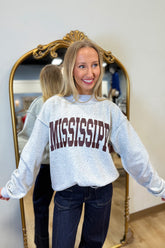 Mississippi Reversible Mock Neck Maroon/Brown