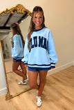 Lulu Mac Social Society Light Blue/Navy Stitch