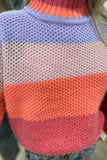 Shimmering Stripes Chunky Sweater