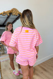 Together Forever Short Set Pink Orange