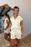 Blake Half Zip Scuba Short Set Butter