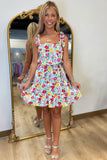 Lisa Floral Ruffle Hem Dress