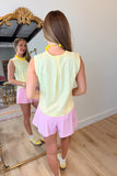 Casual Days Sleeveless Crew Neck Top Yellow