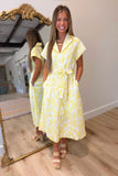 Sunpetal Scallop Midi Dress