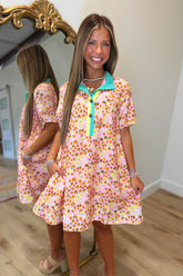 Lots of Dots Short Dress Pink