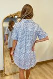 Zebra Print Dress Blue