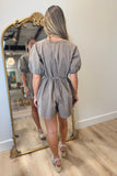 Fall out West Washed Denim Romper Espresso