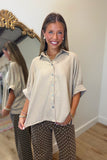 Saddle Up in Suede Top Khaki