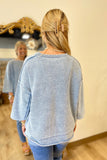 Autumn Ease Sweater Top Blue
