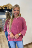 Autumn Ease Sweater Top Mauve