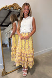 Sweet Gold Button Sweater Vest White