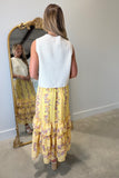 Sweet Gold Button Sweater Vest White
