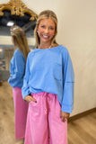 Mineral Washed Pocket Tee Blue