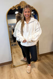 Fleece Navidad Quarter Zip Ivory