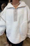 Fleece Navidad Quarter Zip Ivory