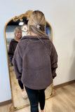 Fleece Navidad Quarter Zip Chocolate