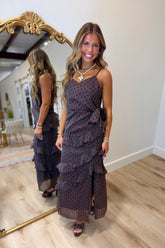 Don't Be Dramatic Dot Dress Brown