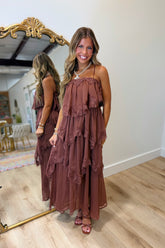 Layered in Love Maxi Dress Brown