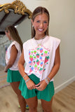 V Crossover Flared Active Shorts Green