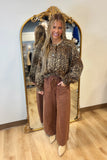 Wendy Wide Leg Pocket Jeans Cocoa