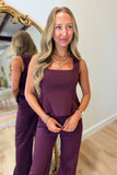 Leanne Peplum Top Wine
