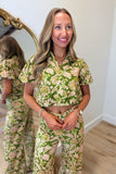 In My Element Leafy Print Set Green