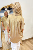Shimmer in Bronze Metallic Top