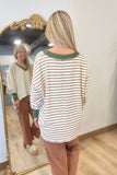 Fall is Here V Neck Top Olive