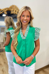 Summer Break Top Green