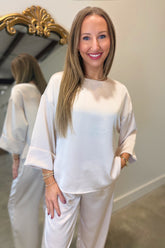Signature Silk Blouse Cream